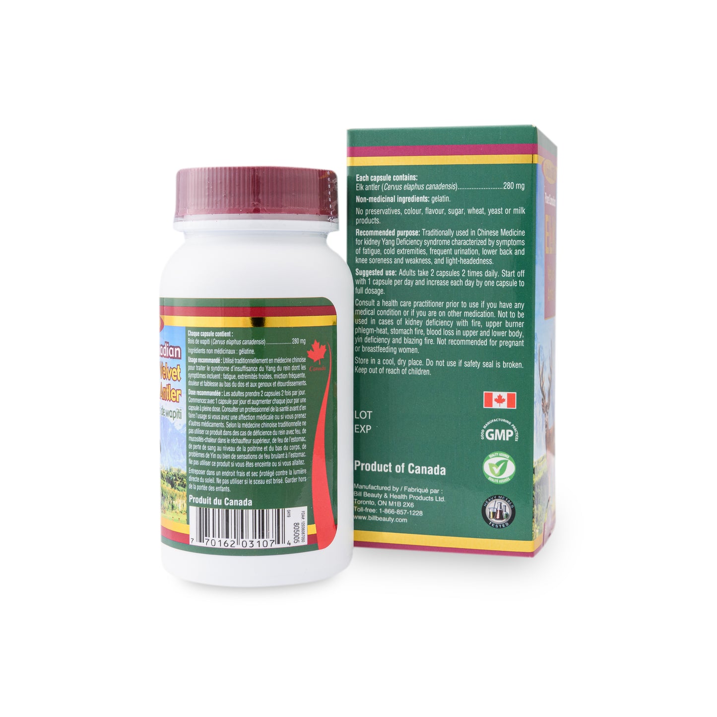 Uncle Bill Pure Canadian Elk Velvet Antler 280 mg